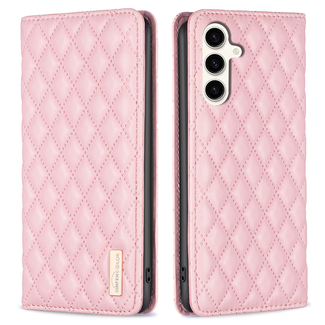 BINFEN COLOR BF Style-16 For Samsung Galaxy S23 FE PU Leather Flip Stand Case Card Holder Phone Cover BINFEN COLOR BF Style-16 For Samsung Galaxy S23 FE PU Leather Flip Stand Case Card Holder Phone Cover